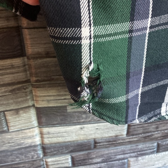 Vintage 1990s Carhartt Plaid Flannel Button Up Shirt Heavy Blend XLT - Picture 3 of 9